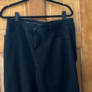 Avenue Women's Dark Straight Leg Jeans